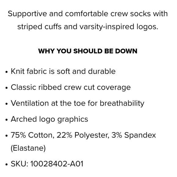 Converse Arched Logo Crew Sock - Picture 2 of 4
